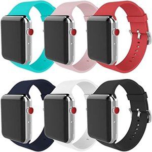 MITERV Compatible with Apple Watch Band 44mm 42mm 45mm Soft Silicone